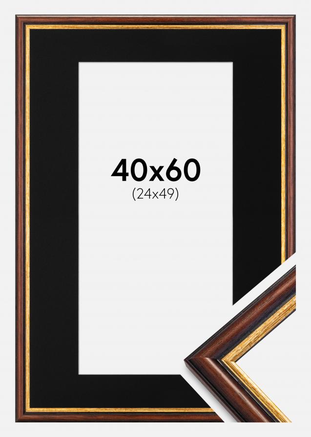 Kehys Siljan Ruskea 40x60 cm - Paspatuuri Musta 25x50 cm