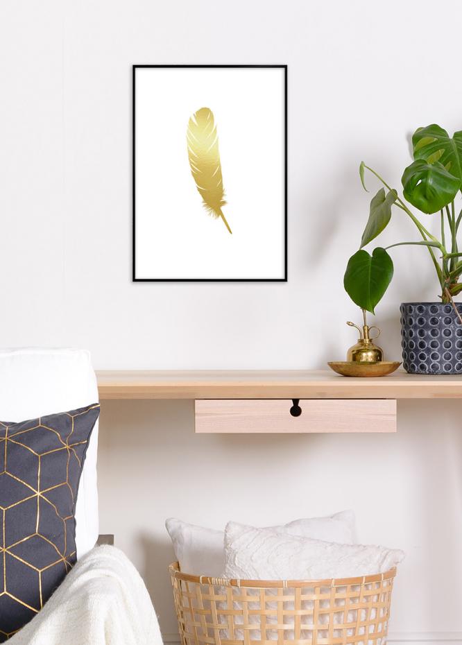 Gold feather - 30x40 cm