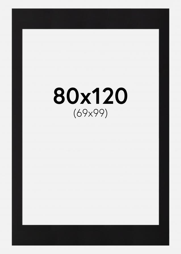 Paspatuuri Musta (Valkoinen keskus) 80x120 cm (69x99)
