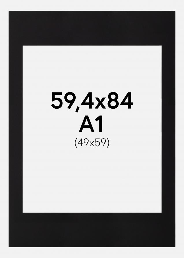 Paspatuuri Canson Musta (Valkoinen keskus) 59,4x84 cm (A1) (49x59)