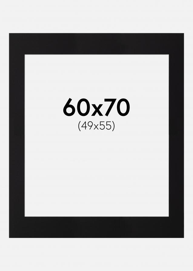 Paspatuuri Musta Standard (Valkoinen Keskus) 60x70 cm (49x55)