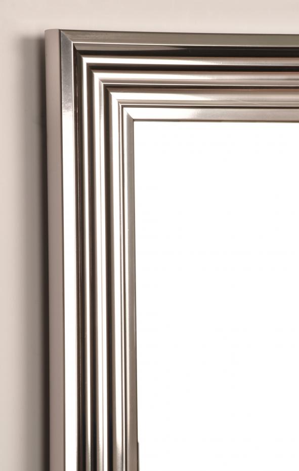 Peili Pembroke High Gloss Silver Leaner 64x164 cm