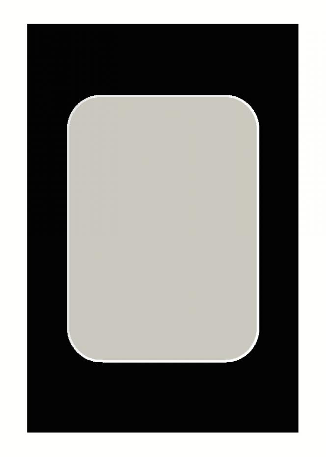 Paspatuuri Musta Pyristetyt kulmat 20x30 cm (14x195 cm)