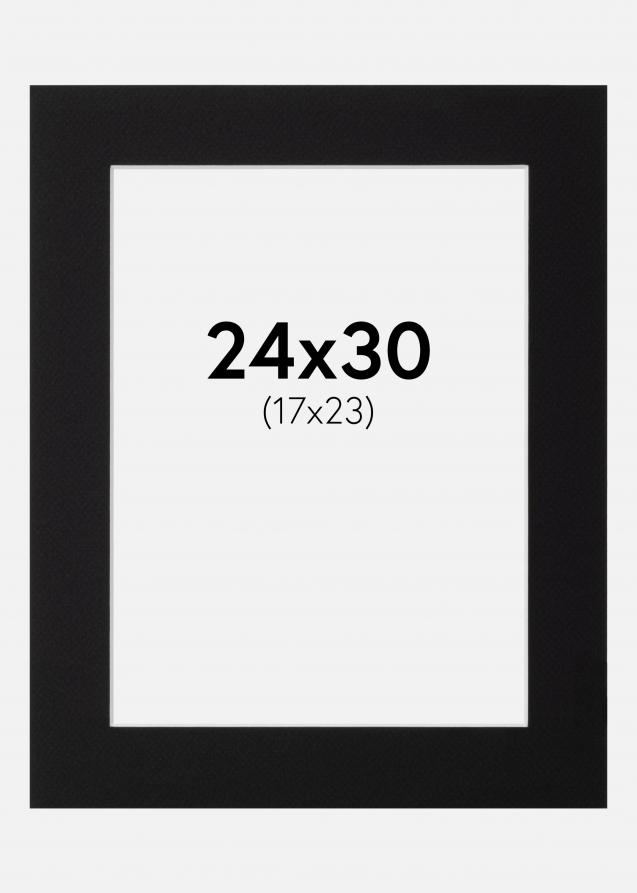 Paspatuuri Musta Standard (Valkoinen keskus) 24x30 cm (17x23)