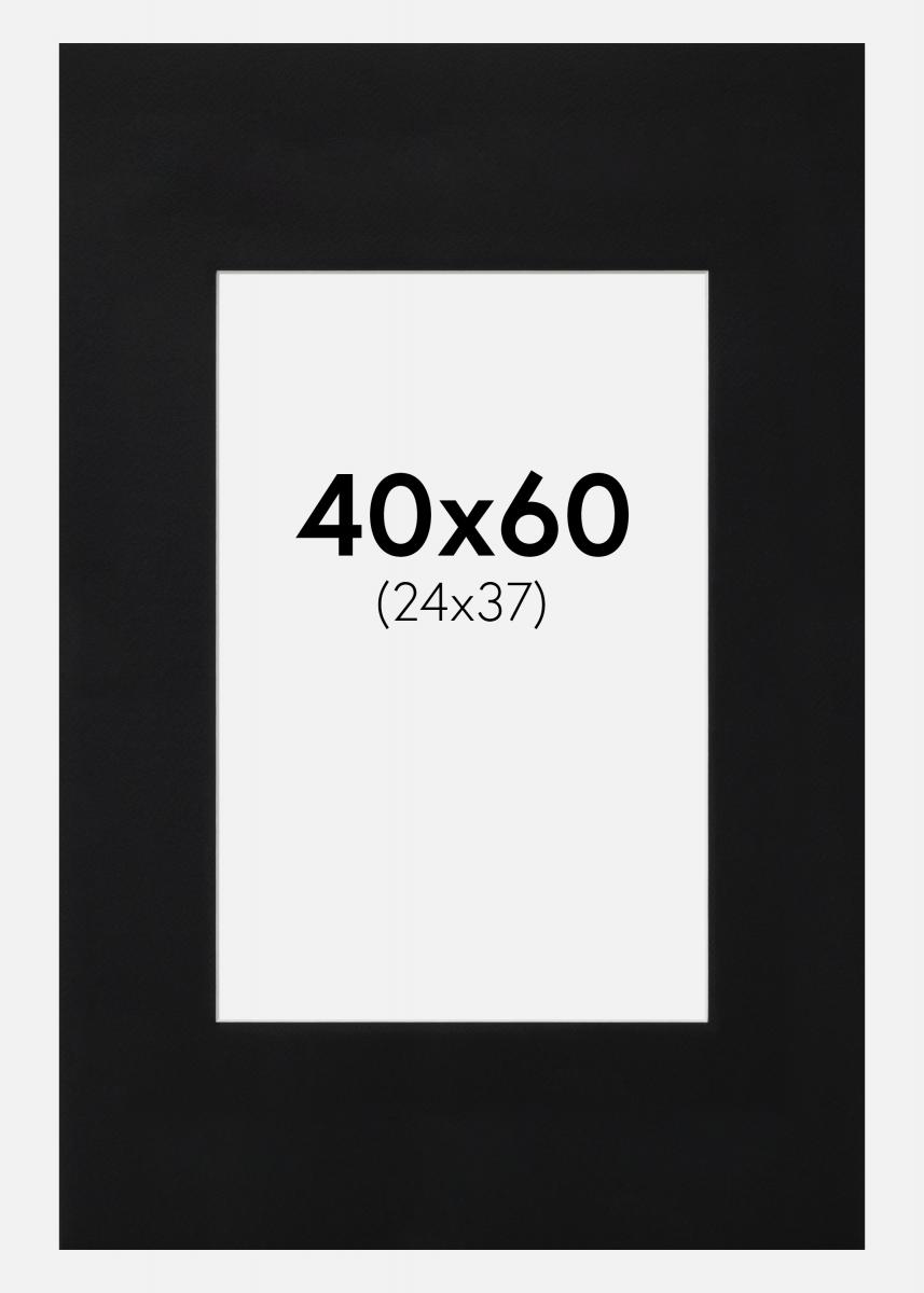 Paspatuuri Musta Standard (Valkoinen keskus) 40x60 cm (24x37)