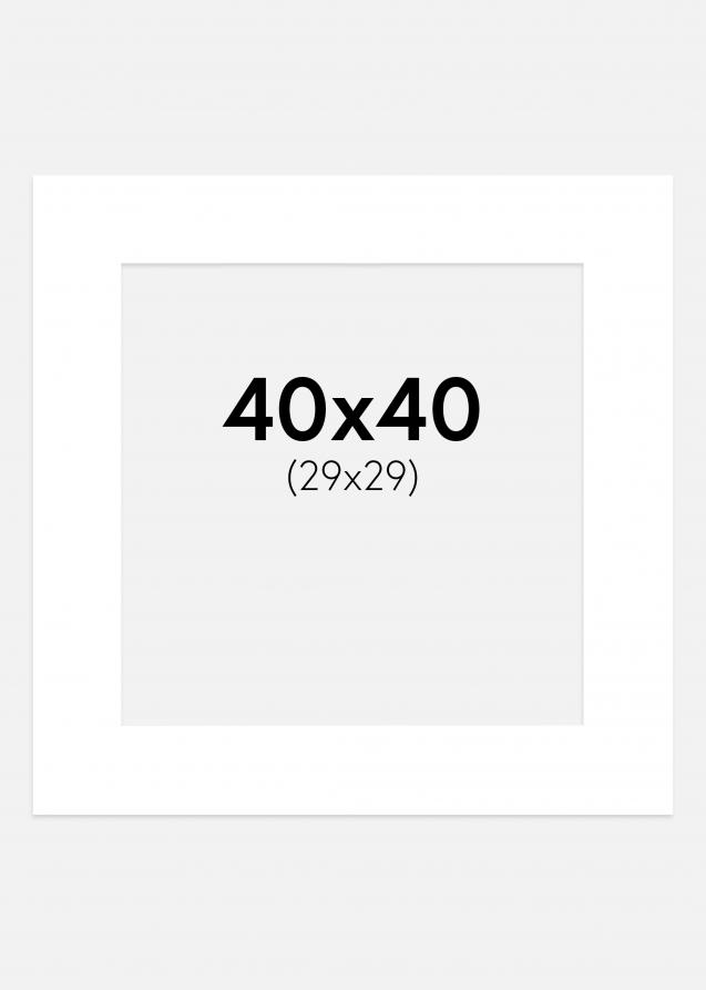 Paspatuuri Supervalkoinen (Valkoisella keskustalla) 40x40 cm (29x29 cm)