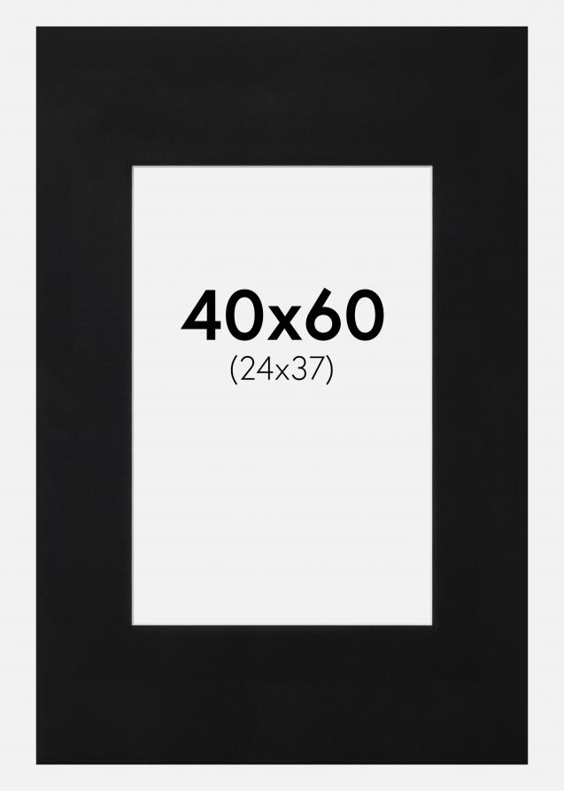Paspatuuri Musta Standard (Valkoinen keskus) 40x60 cm (24x37)