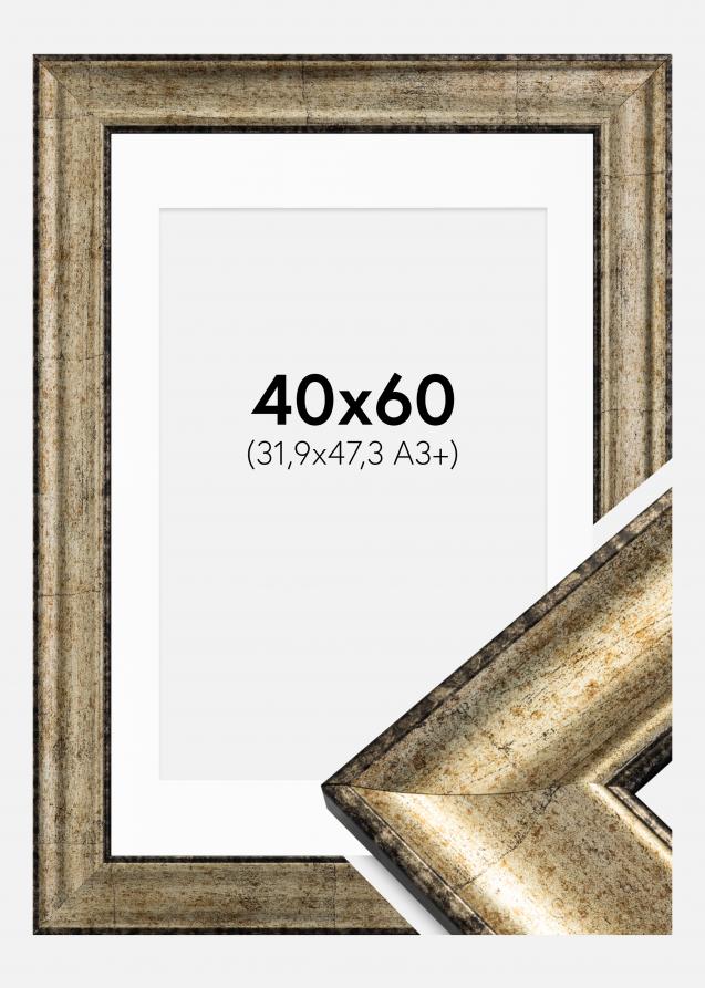 Kehys Saltsjöbaden Antiikin kulta 40x60 cm - Passepartout Valkoinen 32,9x48,3 cm