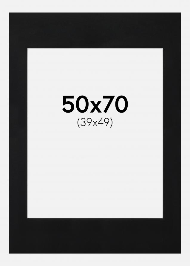 Paspatuuri Musta Standard (Valkoinen keskus) 50x70 cm (39x49)
