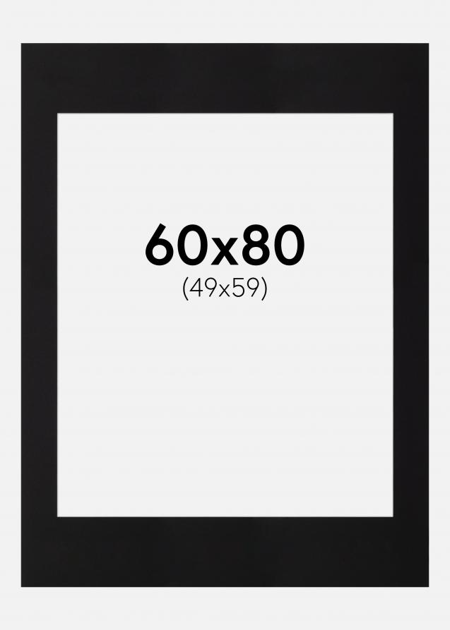 Paspatuuri Musta (Valkoinen keskus) 60x80 cm (49x59)