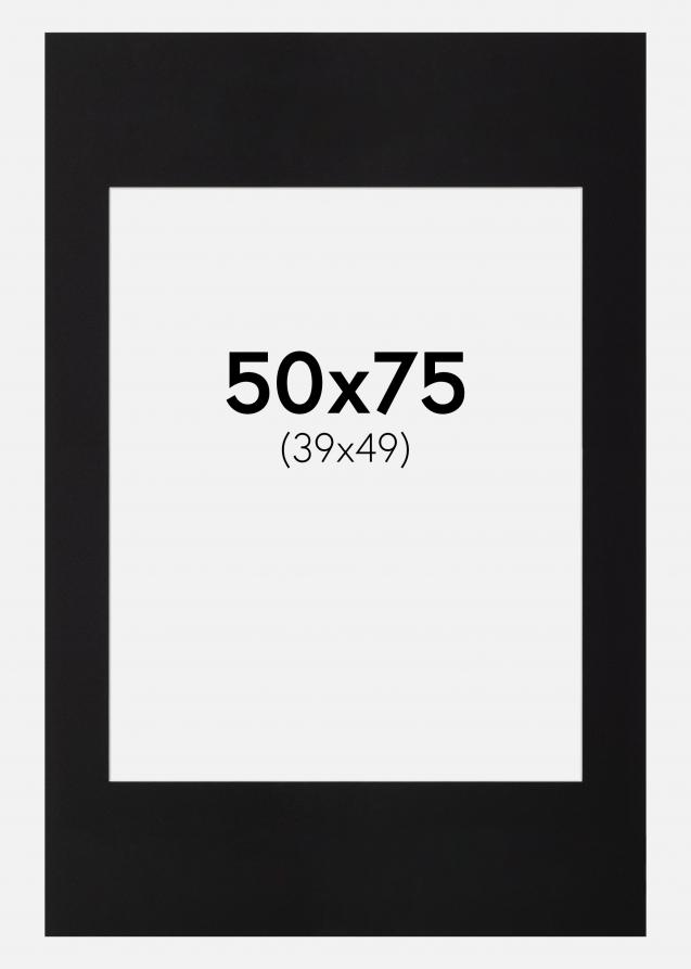 Paspatuuri Musta (Valkoinen keskus) 50x75 cm (39x49)