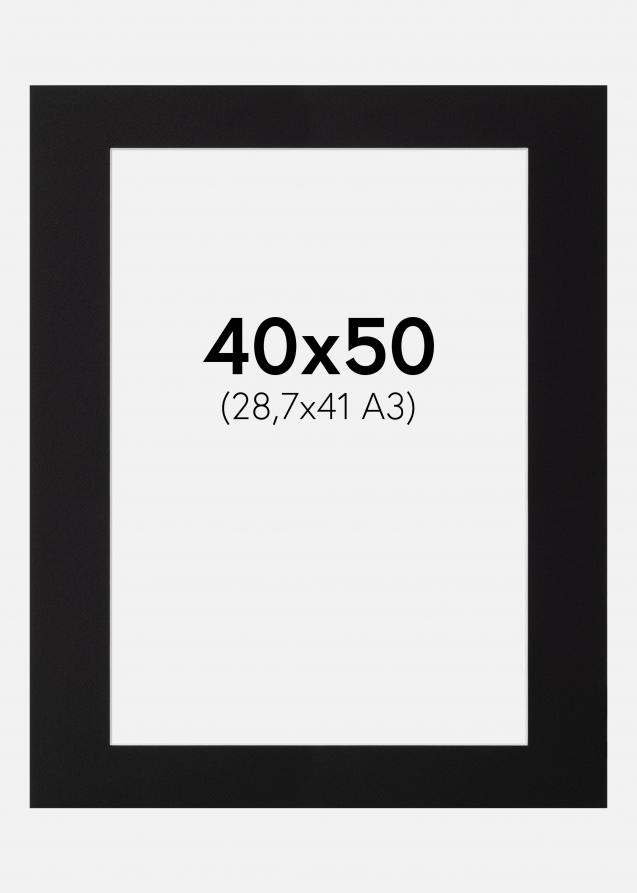 Paspatuuri Musta (Valkoinen keskus) 40x50 cm (28,7x41 - A3)