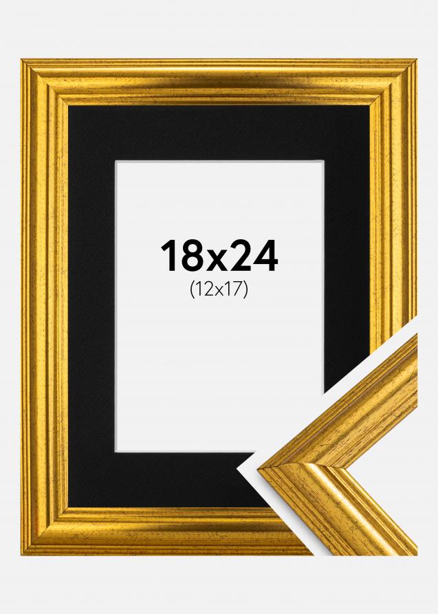Kehys Västkusten Kulta 18x24 cm - Paspatuuri Musta 13x18 cm