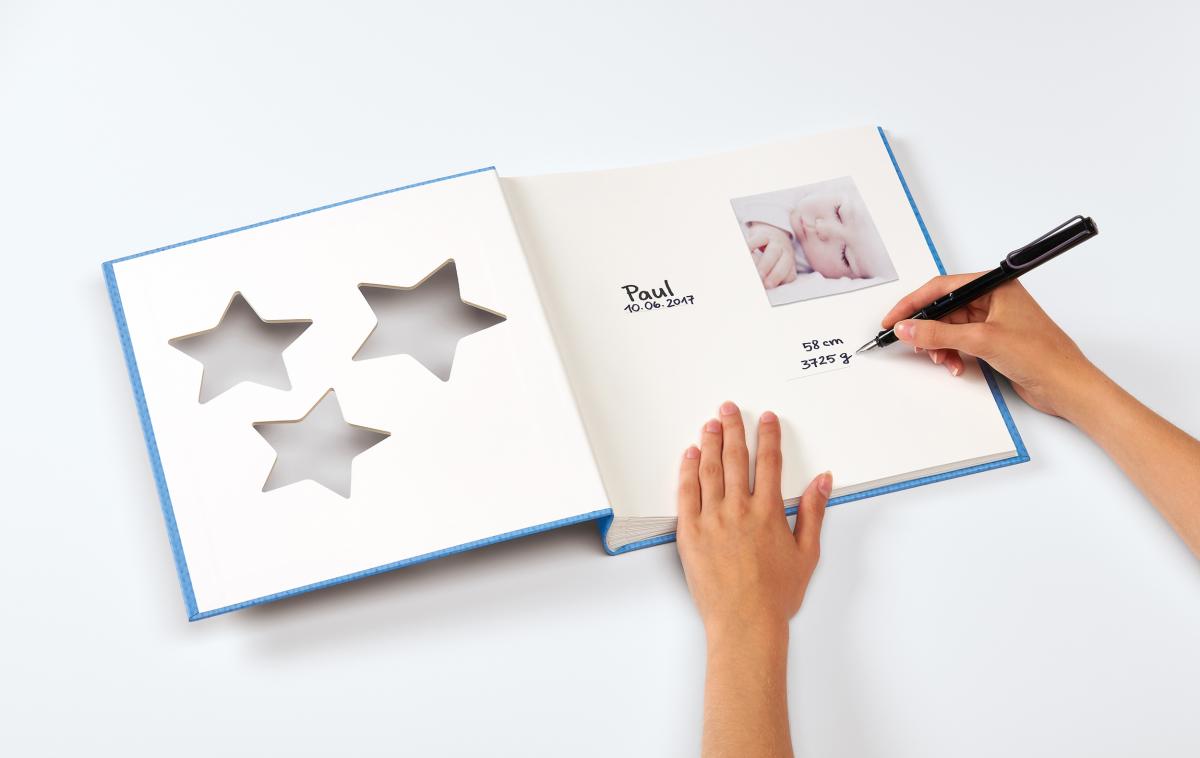 Estrella Vauva Sininen - 28x30,5 cm (50 Valkoista sivua / 25 lehteä)