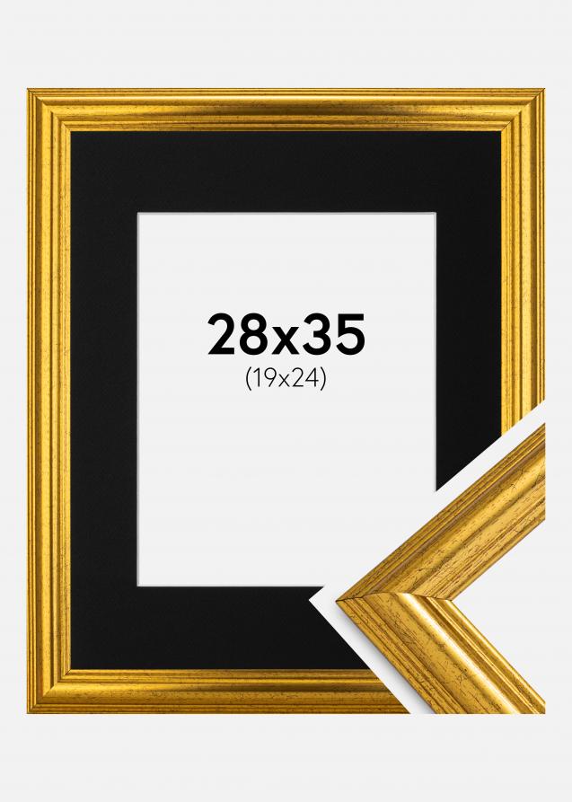 Kehys Västkusten Kulta 28x35 cm - Paspatuuri Musta 20x25 cm