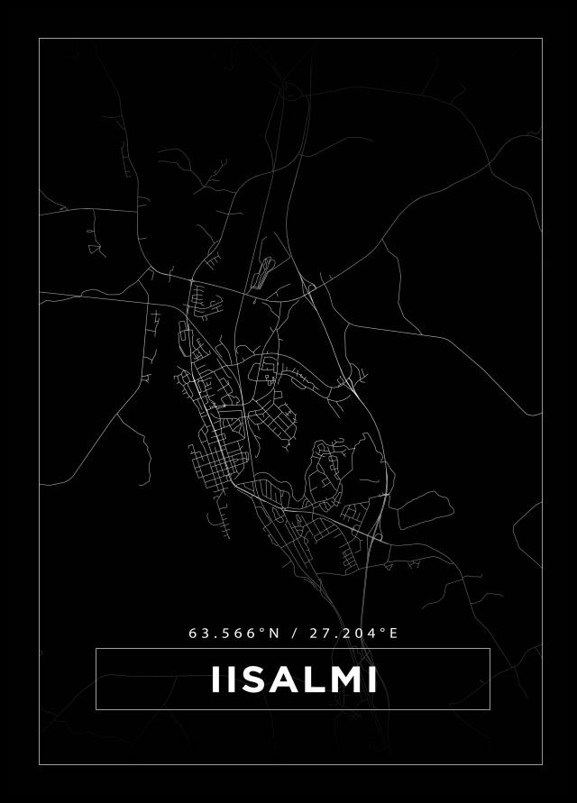 Kartta - Iisalmi - Musta Juliste