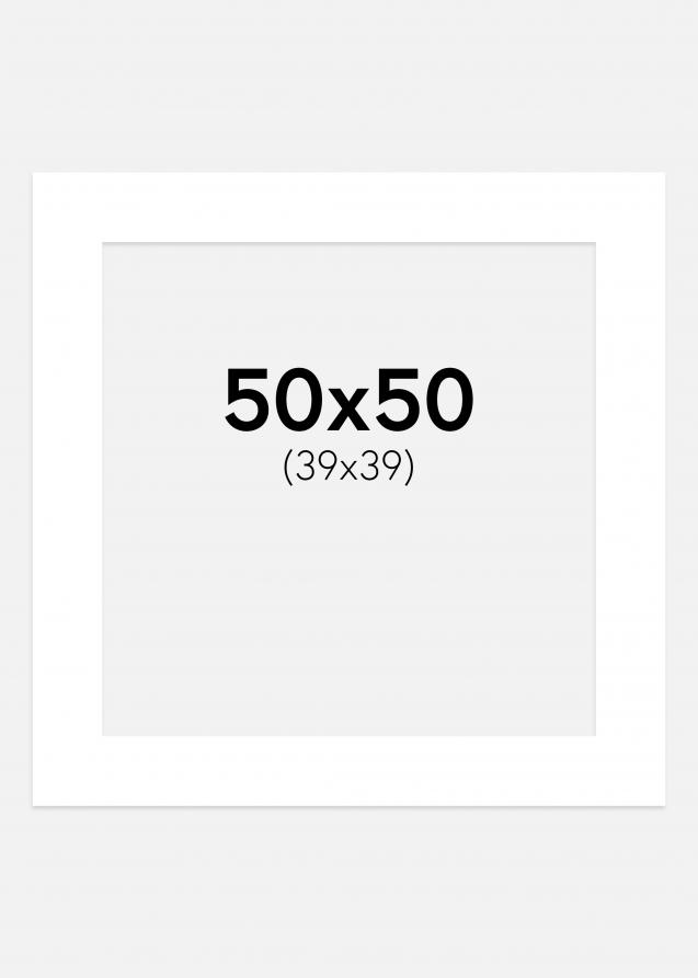 Paspatuuri Puhtaan valkoinen 50x50 cm (39x39 cm)