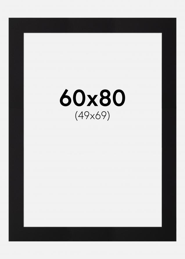 Paspatuuri Musta (Valkoinen keskus) 60x80 cm (49x69)