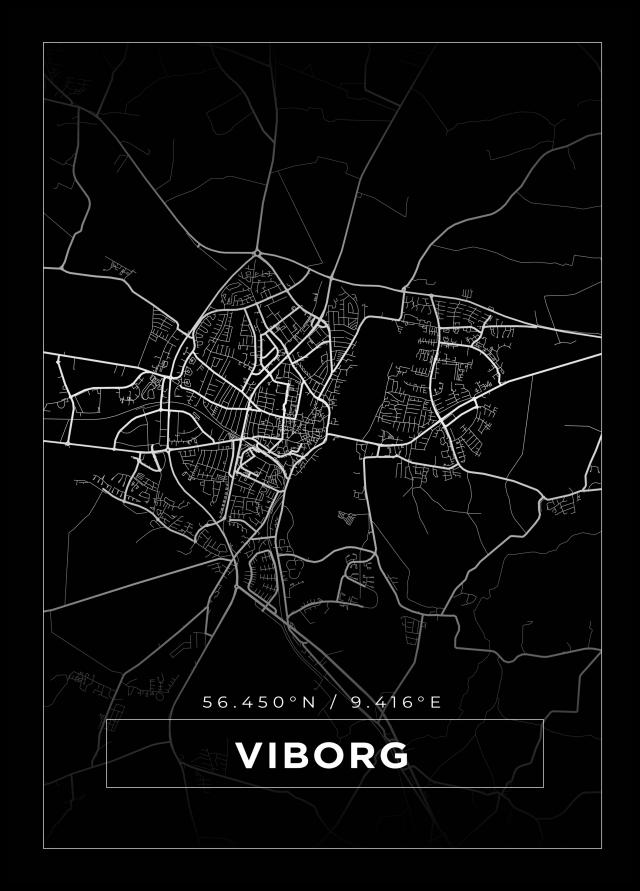 Kartta - Viborg - Musta Juliste