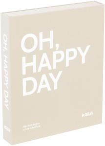 KAILA OH HAPPY DAY Grey - Coffee Table Photo Album (60 Mustaa sivua)