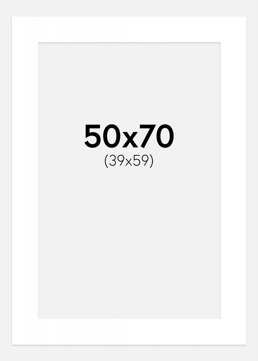 Paspatuuri Supervalkoinen (Valkoisella keskustalla) 50x70 cm (39x59 cm)