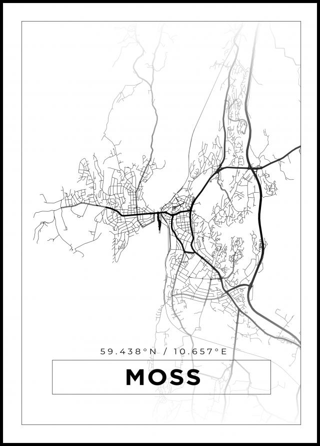 Kartta - Moss - Valkoinen Juliste