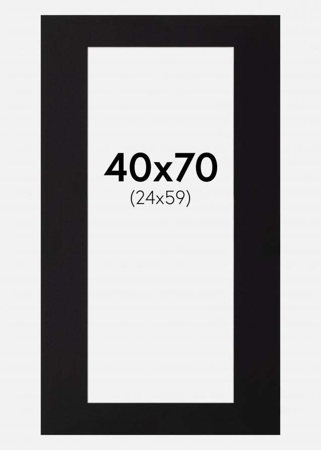Paspatuuri Musta Standard (Valkoinen Keskus) 40x70 cm (24x59)