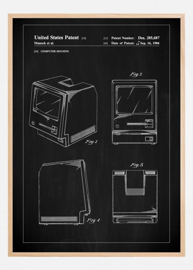 Patent Print - First Macintosh - Black Juliste
