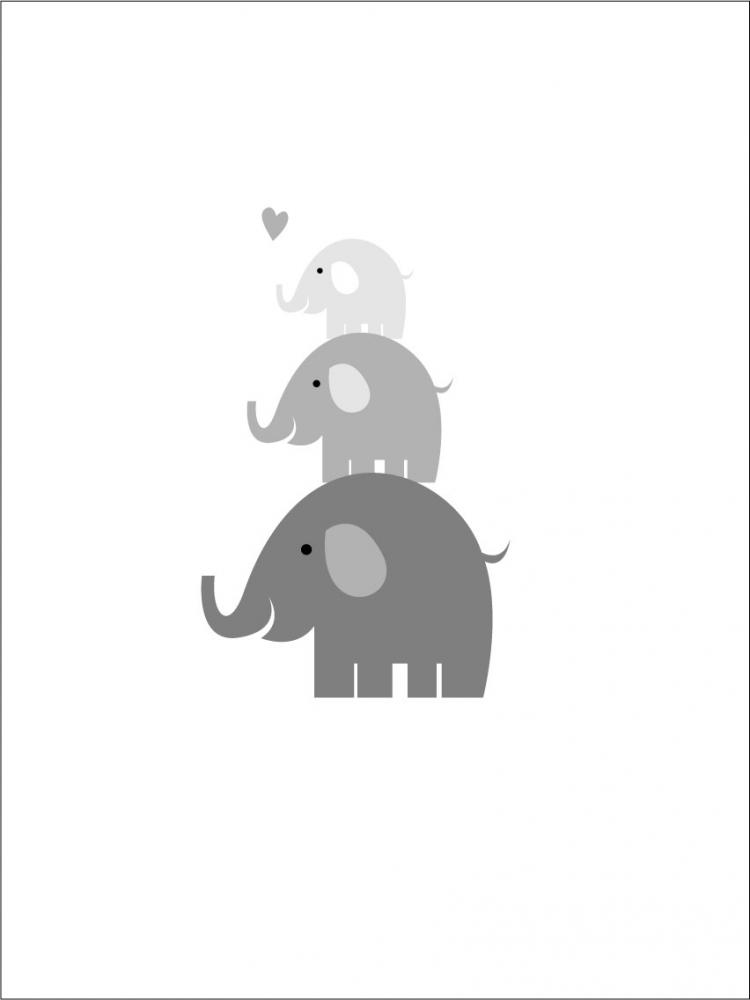 Elefant Trio- Haaleanharmaa Juliste