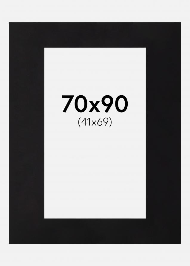 Paspatuuri Musta Standard (Valkoinen Keskus) 50x80 (41x69)