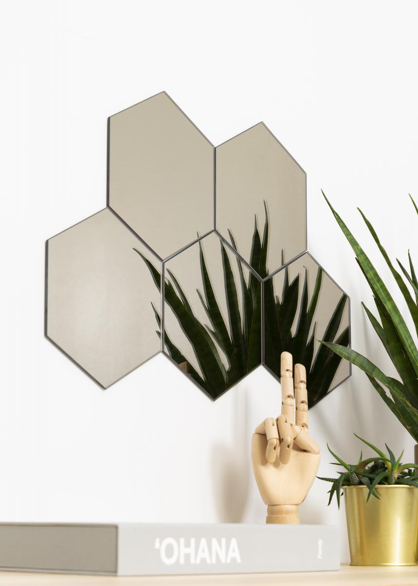KAILA Peili Hexagon Dark Bronze 18x21 cm - 5-pakkaus