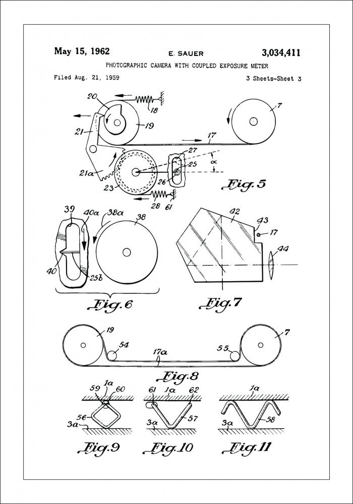 Patenttipiirustus - Kamera III - Juliste