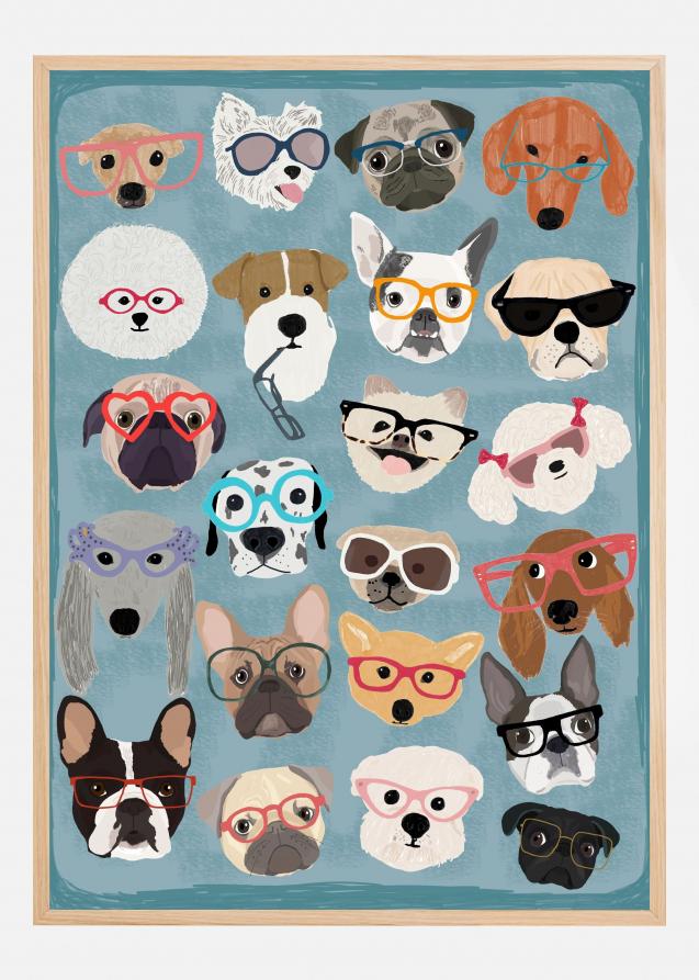 Puzzle Dogs In Glasses Juliste