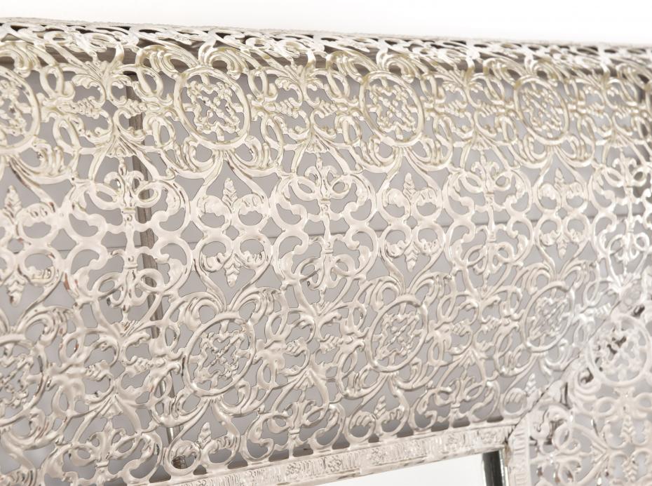 Peili Marrakesh Rectangular Metal Hopeanvrinen 70x90 cm