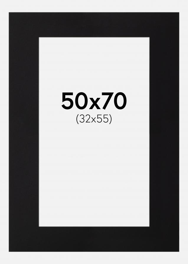 Paspatuuri Musta Standard (Valkoinen Keskus) 50x70 cm (32x55)