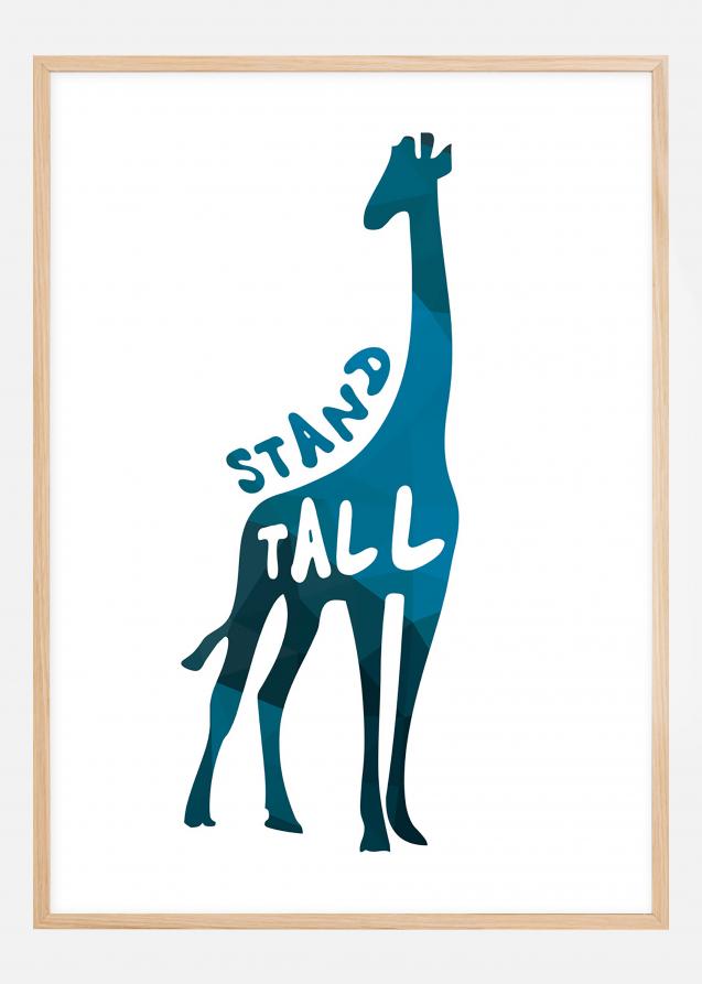 Giraffe stand tall - Sininen Juliste