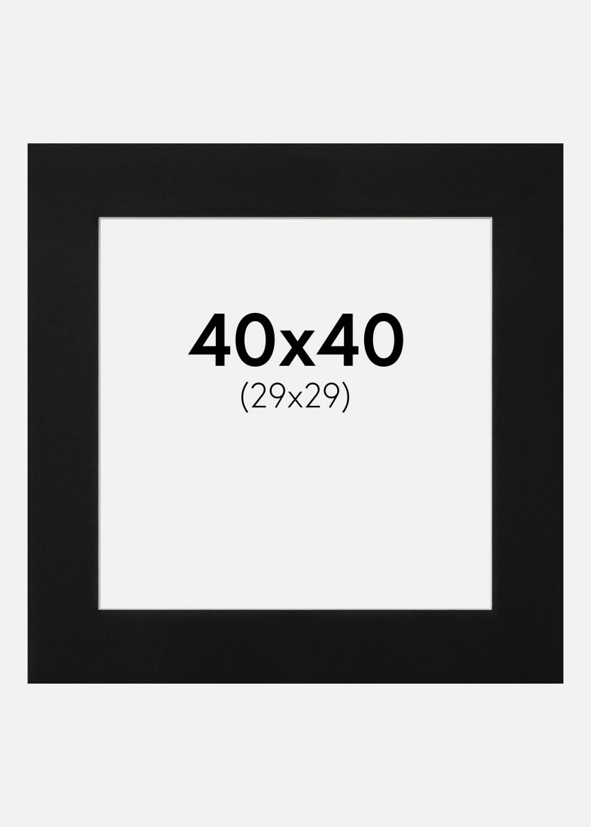 Paspatuuri Musta Standard (Valkoinen keskus) 40x40 cm (29x29)