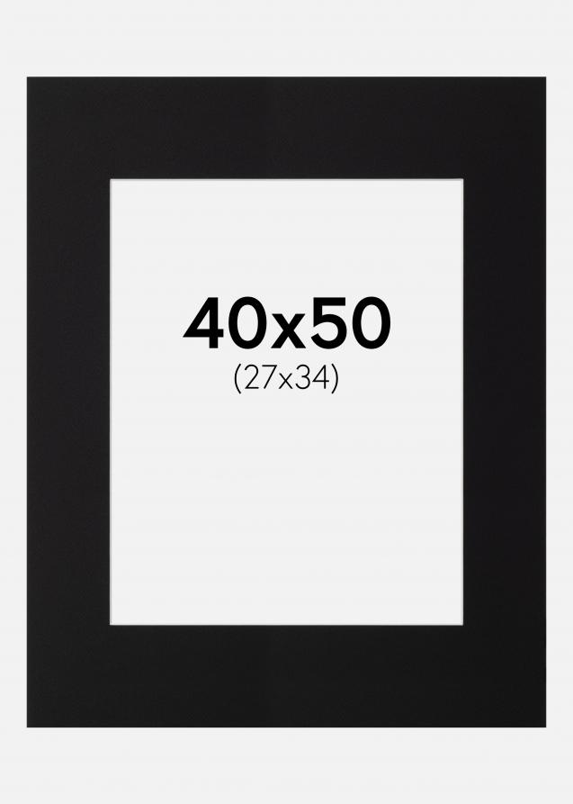 Paspatuuri Musta Standard (Valkoinen Keskus) 40x50 cm (27x34)