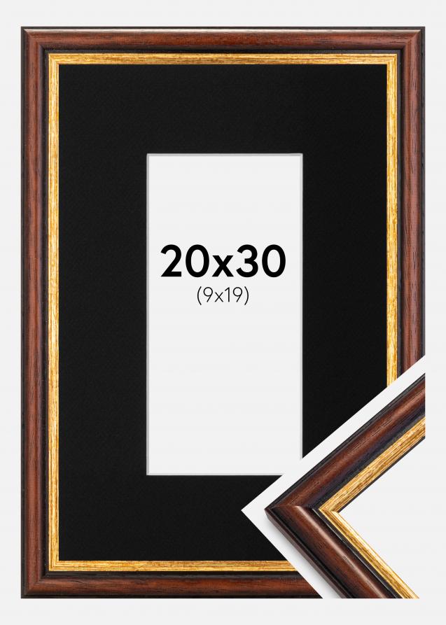 Kehys Siljan Ruskea 20x30 cm - Paspatuuri Musta 10x20 cm