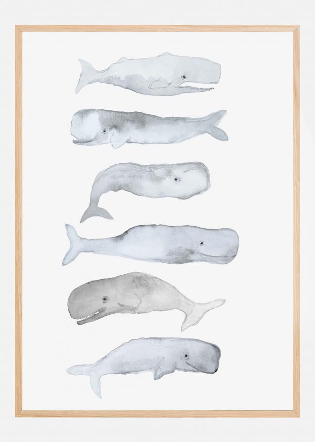 Kids Line Whale Art Juliste