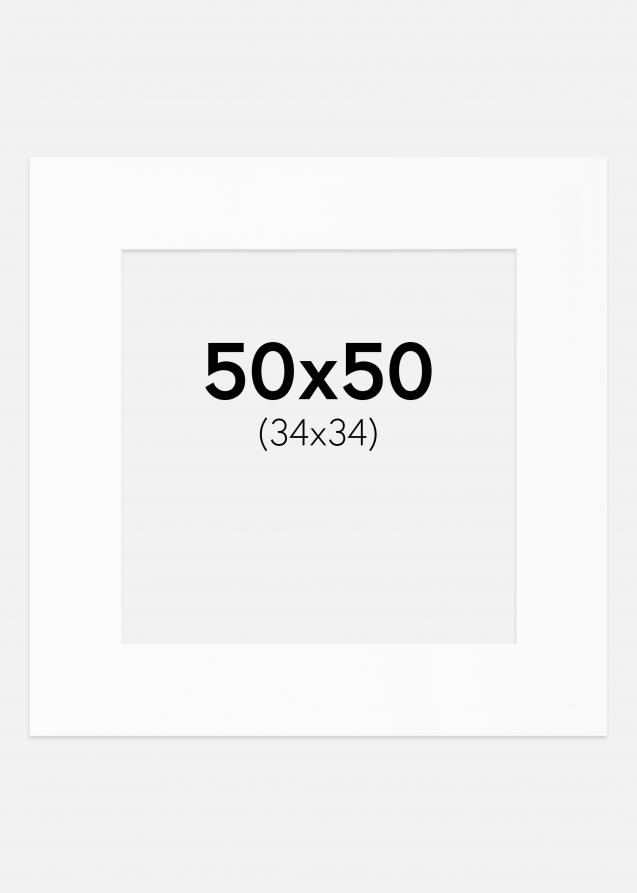 Paspatuuri Valkoinen Standard (Valkoinen keskus) 50x50 cm (34x34)
