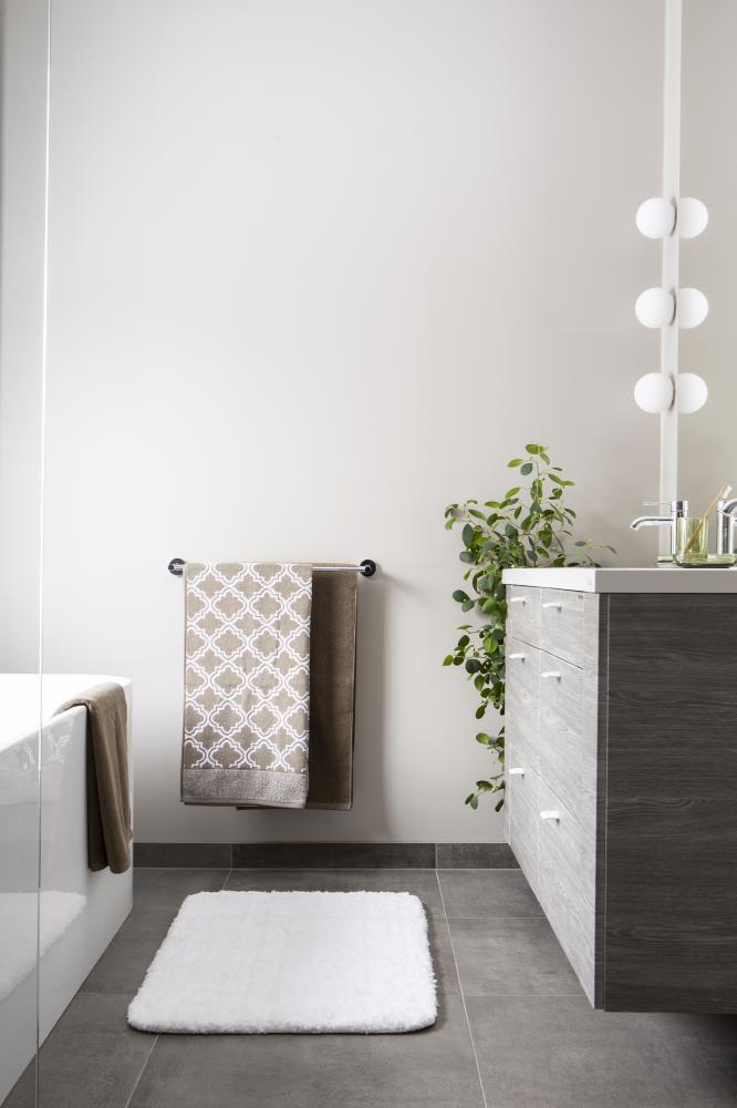 Kylpyhuoneen matto Zero - Lumenvalkoinen 60x100 cm