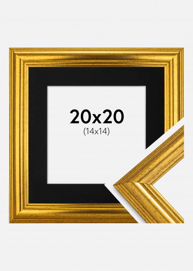 Kehys Västkusten Kulta 20x20 cm - Paspatuuri Musta 15x15 cm