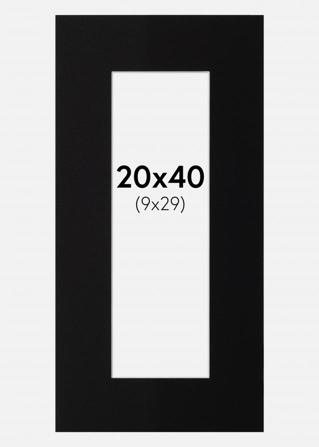 Paspatuuri Canson Musta (Valkoinen keskus) 20x40 cm (9x29)