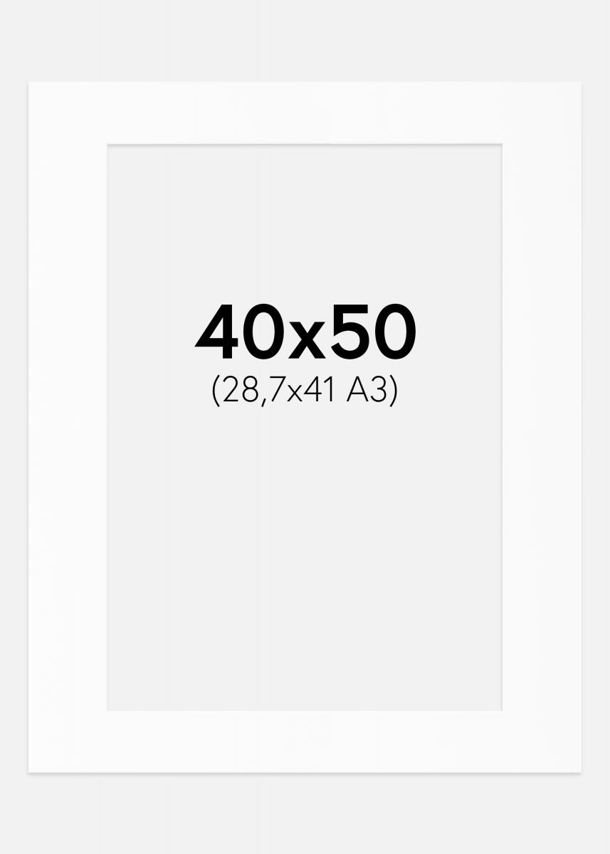 Paspatuuri Valkoinen Standard (Valkoinen keskus) 40x50 cm (28,7x41 - A3)