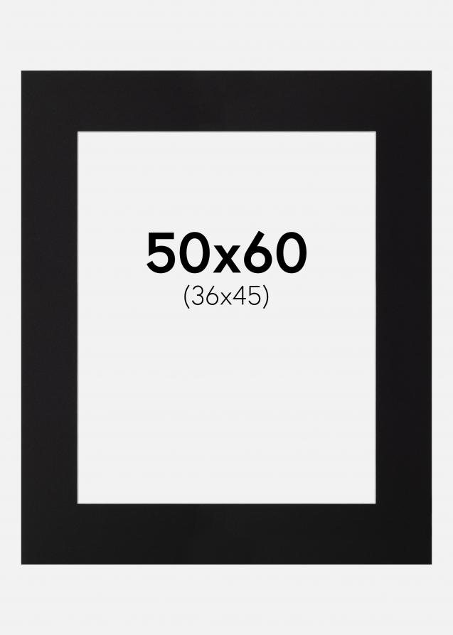 Paspatuuri Musta Standard (Valkoinen Keskus) 50x60 cm (36x45)