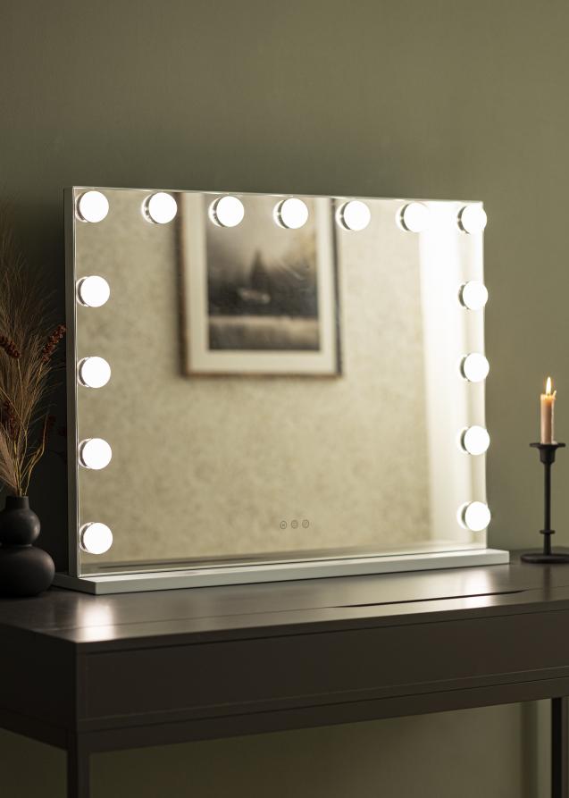 KAILA Meikkipeili Vanity LED 15 Valkoinen 80x60 cm