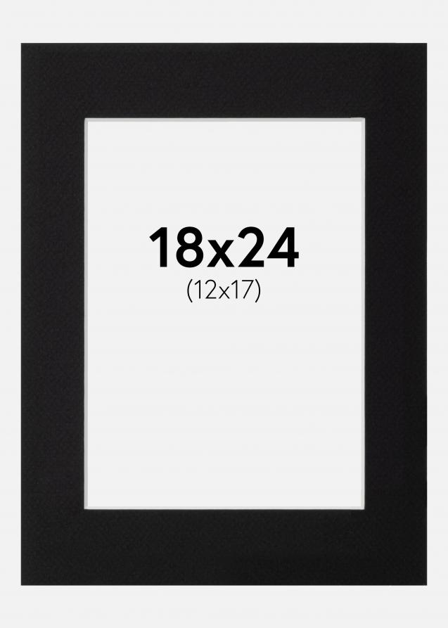 Paspatuuri Musta (Valkoinen keskus) 18x24 cm (12x17)