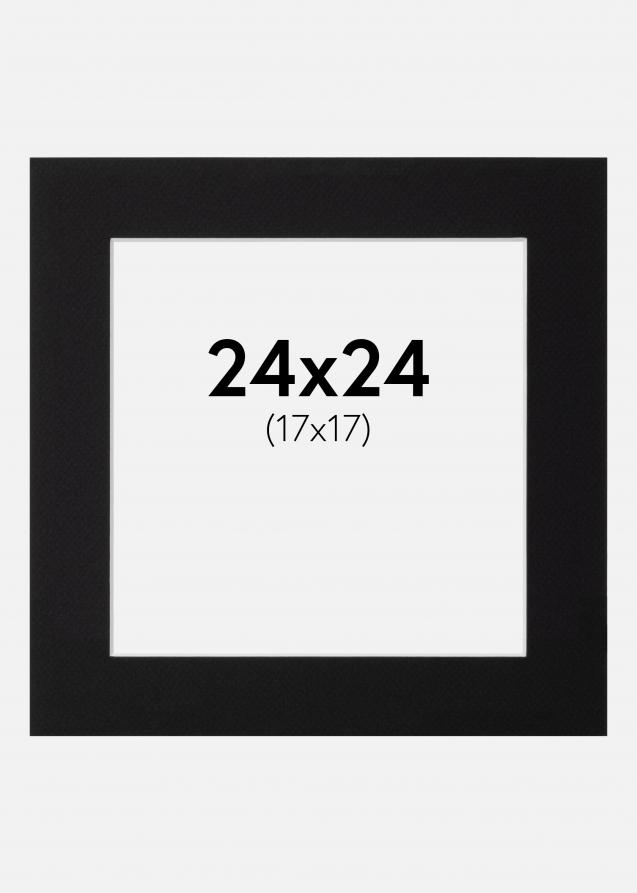 Paspatuuri Musta Standard (Valkoinen Keskus) 24x24 cm (17x17)