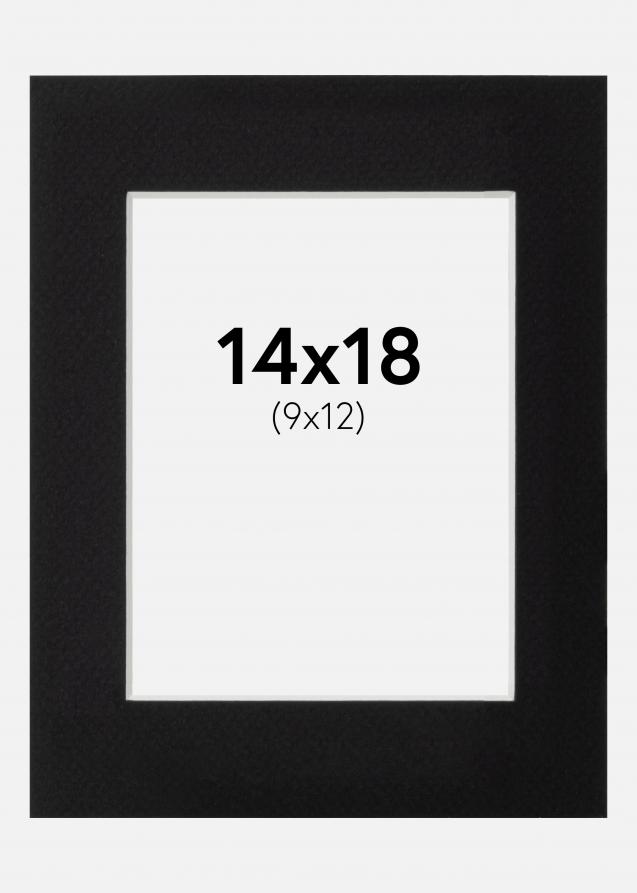 Paspatuuri Musta Standard (Valkoinen Keskus) 14x18 cm (9x12)